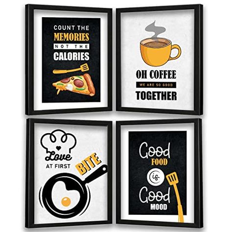 VASL™ Studio Restaurant Theme Painting - Food Framed Wall Posters for Cafe Food Court - Wall Posters for Hotel & Kitchen Wall/Food Quotes Wall Frames for Cafeteria (11 inch x 14 inch) set of 4 Check more at https://productsoffer.in/vasl-studio-restaurant-theme-painting-food-framed-wall-posters-for-cafe-food-court-wall-posters-for-hotel-kitchen-wall-food-quotes-wall-frames-for-cafeteria-11-inch-x-14-inch-set-of-4/ Restaurant Wall Frame Ideas, Small Cafe Theme Ideas, Restaurant Quotes Wall, Cafe Wall Painting Ideas, Indian Kitchen Decor Ideas, Burgundy Wine Map, Restaurant Artwork, Posters For Kitchen, Restaurant Quotes