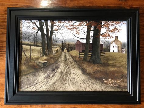 Billy Jacobs Art Gallery | Navarre Ohio | Country Folk Artist Billy Jacobs Prints, Billy Jacobs, Gravel Road, Farm Scene, Simple Addition, Country Landscaping, Dirt Road, Plush Rug, Paint Finish