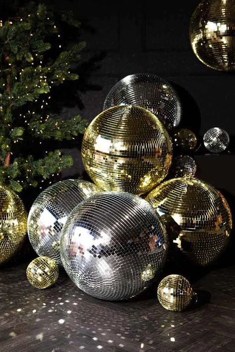 Gold Disco Ball, Disco Ball Decorations, Silver Disco Ball, Mirrored Tile, Profitable Crafts, House Party Decorations, Rockett St George, Mirror Ball, Ball Decorations