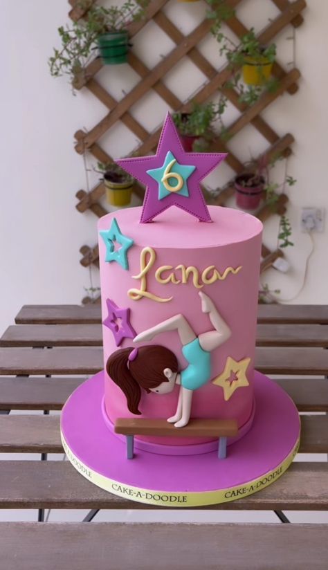 Gymnastics Theme Birthday Party Cake, Gymnastics Themed Cake, Gymnastics Cakes For Girls Birthday, Gymnastic Cake Ideas, Gymnastics Cake Ideas, Gymnastics Theme Birthday, Gymnastic Cake, Gymnastics Theme Birthday Party, Gymnastics Birthday Cakes