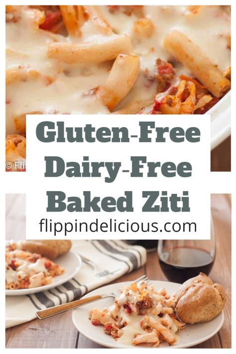 Gluten Free Baked Ziti, Buttermilk Baking, Gluten Free Dairy Free Dinner, Dairy Free Pasta Recipes, Gluten Free Comfort Food, Dairy Free Recipes Easy, Dairy And Gluten Free, Dairy Free Recipes Dinner, Ziti Recipe