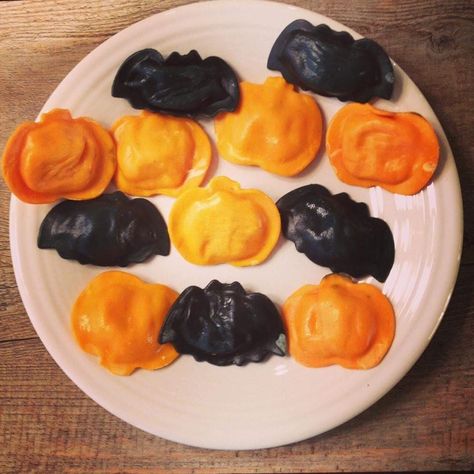 Ghoulia Childs on Instagram: “Anyone spot these yet? BAT & PUMPKIN Ravioli from Costco during Halloween season #GhastlyGastronomy” Pumpkin Ravioli, Bat Pumpkin, Ravioli, Halloween Season, Bat, Log In, Log, Stuffed Peppers, Baking