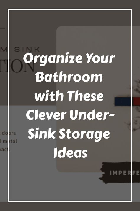 Explore the best under-bathroom sink storage ideas to declutter and organize your space. Find your bathroom bliss with our easy solutions! #BathroomStorage #UndersinkOrganizing #SpaceSavingBathroom Diy Under Sink Storage Bathroom, Bathroom Counter Storage Ideas, Sink Storage Bathroom, Organizing Under Bathroom Sink, Under Bathroom Sink Storage Ideas, Bathroom Counter Cabinet, Bathroom Sink Storage Ideas, Under Sink Storage Bathroom, Sink Storage Ideas