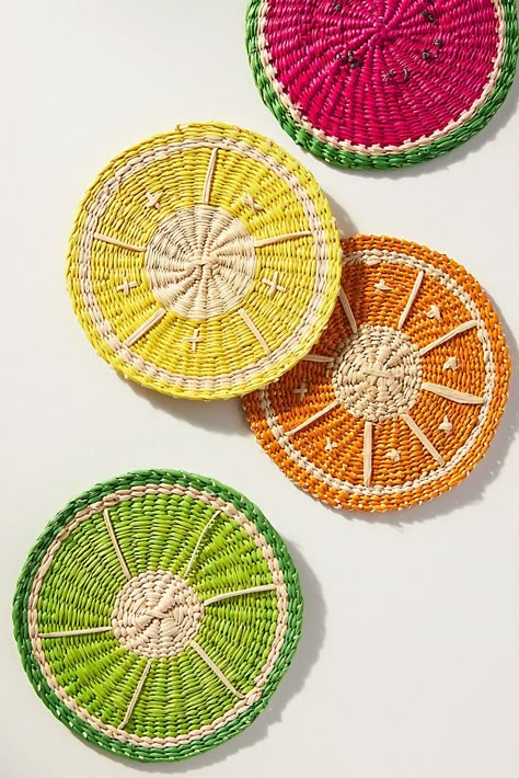 New Furniture & Home Décor | Anthropologie | Anthropologie Fruit Coasters, Project Table, Anthropologie Home, Unique Coasters, Outdoor Gifts, Agate Coasters, Rope Crafts, Handmade Table, Decor Trends