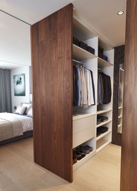 8 Best Wardrobe Design Ideas for Your Master Bedroom and Home | Foyr Closet Behind Bed, Bedroom Wardrobe Ideas, Organizing Walk In Closet, Small Closet Space, Bedroom Cupboard, Bedroom Cupboard Designs, Wardrobe Room, Modern Home Interior Design, Closet Remodel