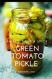 Green Tomato Pickle Green Tomato Chutney Recipe, Pickling Vegetables, Tomato Pickle Recipe, Canning Veggies, Green Tomato Relish, Pickled Green Tomatoes, Pickled Tomatoes, Tomato Chutney Recipe, Preserving Recipes