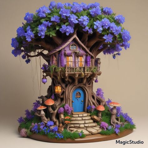 Fairy House Sculpture, Fairy House Mushroom, Fairy Tree Houses, Fairy House Crafts, Clay Fairy House, Fairy Garden Designs, Fairy Garden Crafts, Mini Fairy Garden, Clay Fairies