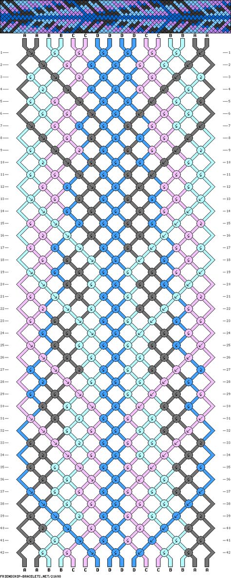 Cute friendship bracelet pattern Crochet Braid Pattern, Cool Friendship Bracelets, Diy Friendship Bracelet, Friendship Bracelets Easy, Friendship Bracelet Patterns Easy, Cute Friendship Bracelets, Friendship Bracelets Tutorial, Friendship Bracelets Designs, Braid Patterns