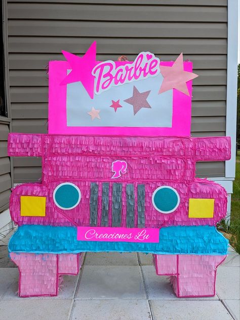 Malibu Party, Barbie Pool, Barbie Pool Party, Barbie Malibu, Cardboard Car, Barbie Theme Party, Barbie Car, Barbie Birthday Party, Barbie Theme