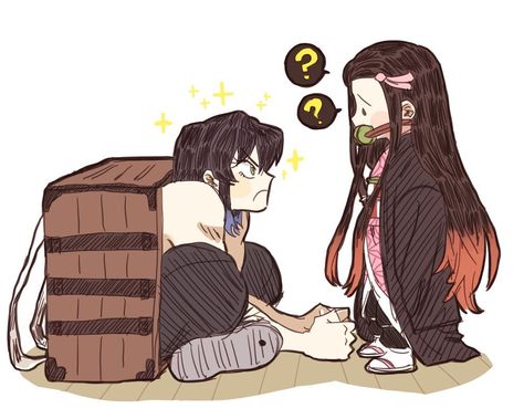 Inosuke X Nezuko, Inosuke And Nezuko, Nezuko And Inosuke, Tanjiro X Inosuke, Inosuke Hashibira, Slayer Meme, Japon Illustration, 캐릭터 드로잉, Demon Hunter