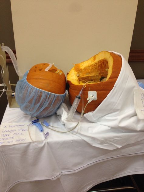 Open belly surgical pumpkin patient Surgical Pumpkin Ideas, Surgery Pumpkin Ideas, Pumpkin Contest, Pumpkin Ideas, Fun Easy Crafts, Pumpkin Crafts, Cardiology, Medical Field, Pumpkin Decorating