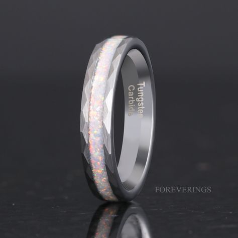 Positive Attributes, Space Rings, Wedding Bands For Him, Black Tungsten Rings, Tungsten Wedding Band, Fire Opal Ring, Opal Ring Gold, Silver Ring Set, Tungsten Wedding Bands