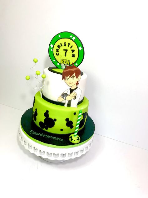 Ben 10 cake  Instagram @maurborgescreations Ben 10 Cake, Cake Instagram, 10 Cake, Cake Decorating Designs, Birthday Themes, Ben 10, Bon Appetit, Birthday Theme, Snow Globes