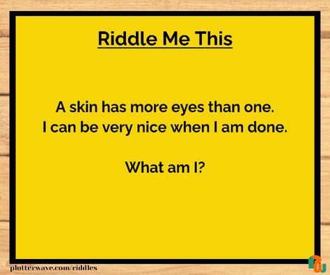 Riddle me this - Plotterwave.com What Am I Riddles, I Am Done, Riddles, I Can, Canning, Skin