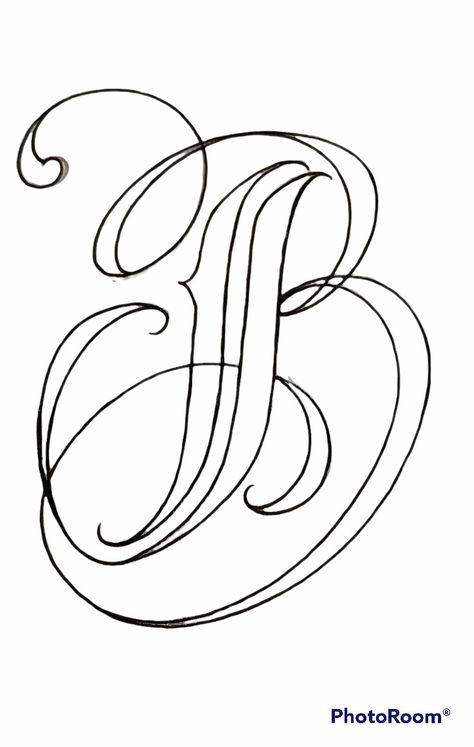 A Lettering Design, Letter B Tattoo Ideas, Engraving Stencils, B Cursive, Fancy Letter B, Graffiti Letter R, B Drawing, Calligraphy Alphabet Tutorial, Bg Logo