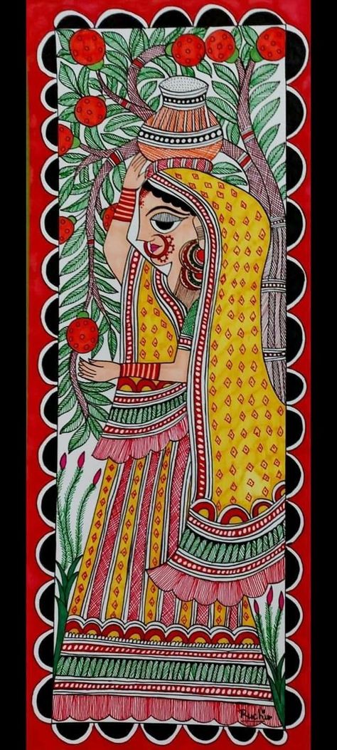 Empowerment Art, Durga Painting, Buddha Art Painting, Pichwai Paintings, Madhubani Art, Indian Folk Art, Madhubani Painting, Indian Paintings, Indian Art Paintings