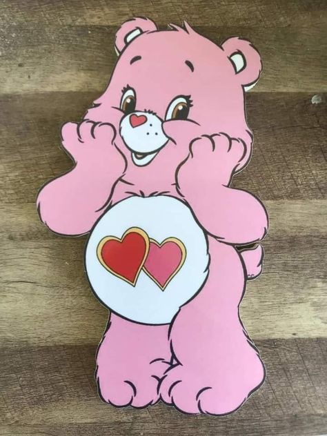 Care Bear Collection, Love A Lot Bear, Door Tags, Wooden Plaques, Care Bear, 90s Kids, Care Bears, Love A, Bears