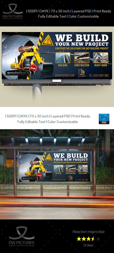 Billboard Construction Design, Construction Billboard Design, Billboard Design Ideas Graphics, Persona Marketing, Billboard Ideas, Furniture Banner, Billboard Template, Painted Garden Furniture, Ikea Furniture Makeover