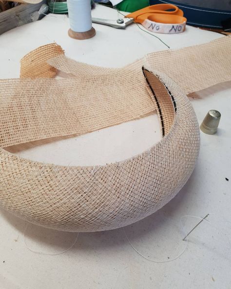 The making of an esparterie hat block. Using mostly off cuts from vintage stock. Diy Millinery, English Hat, English Hats, Hat Blocks, Hat Patterns To Sew, Hat Patterns, Fancy Hats, Sewing Tips, Hat Making