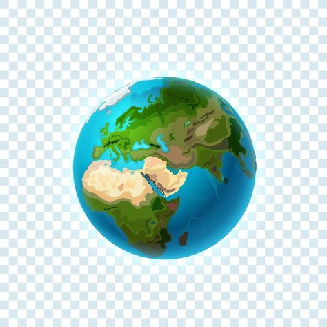 Realistic Earth isolated on transparent background Earth Transparent Background, Earth Globe, Vector Art, Transparent Background, Vector Free, Royalty Free, Clip Art, For Free, Quick Saves