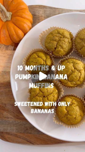 Natalie | Motherhood | Recipes on Instagram: "10 months & Up 
Pumpkin Banana Muffins 🎃🍌

Another wonderful fall recipe that your little ones can enjoy! Serve as a snack, for breakfast or a healthy dessert. Sweetened with only bananas and soft enough for those little hands to grasp. Simple, easy to make and nutritious! 

If you like a sweeter muffin for your older kids or yourself you can add 1/4 cup maple syrup or throw some chocolate chips in there!

Comment “recipe” and I will DM you the link or find the link in my bio and below 👇 

https://eatingwithzion.com/recipe/pumpkin-banana-muffins/

 Follow and save for more 🌟 
#startingsolids #startingsolidsforbabies #babyfood #babyfoodideas #blw #mom #motherhood #baby #babyboy #fall #fallrecipes #blwrecipes #babyledweaning #pumpkin #pumpkin Pumpkin Puree Recipes For Baby, Pumpkin Recipes For Baby, Pumpkin Toddler Recipes, Pumpkin Muffins For Baby, Banana Recipes For Toddlers, Baby Banana Muffins, Mini Pumpkin Muffins, Pumpkin Banana Muffins, Toddler Muffins