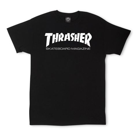 Thrasher Skate Mag T-Shirt Skate Magazine, Thrasher Skate, Thrasher Shirt, Shirt Outfit Men, Thrasher Magazine, Black Tees, Mens Tshirts Fashion, Logo T Shirts, Cotton T Shirts