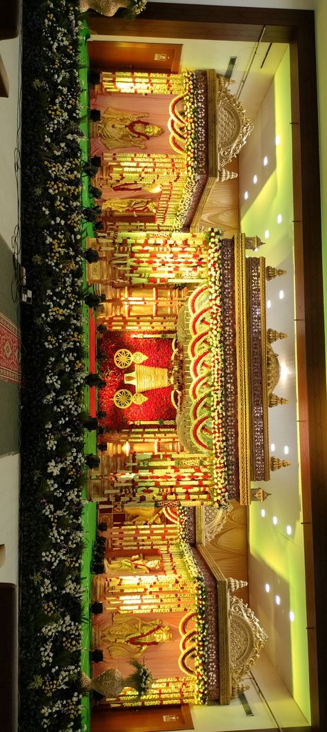 Wedding Decorations Telugu, Telugu Wedding Stage Decoration, Telugu Wedding Mandapam Decoration, Wedding Mandapam Decoration, Telugu Wedding Decoration, Wedding Decoration At Home, Hindu Marriage Decoration Stage, Mandapam Decoration Marriage, Marriage Decoration Stage