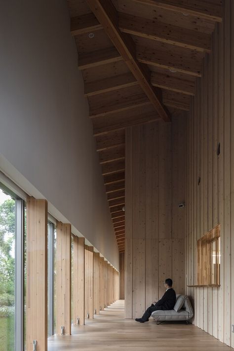 KANEKA Wellness Center / Kengo Kuma & Associates + TAISEI DESIGN Planners Architects & Engineers | ArchDaily Kengo Kuma Wood, Kengo Kuma Interior, Kengo Kuma Architecture, External Insulation, Environmental Technology, Architectural Ideas, Roof Siding, Kengo Kuma, Construction Plan