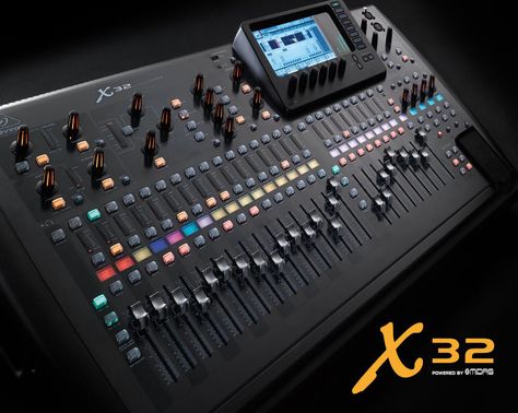 Behringer X32 32-Channel Digital Mixer Behringer X32, Synthesizer Music, Audio Mixing, Mixer Audio, Dj Room, Mixing Console, Radio Design, Recording Studio Design, Dj Booth