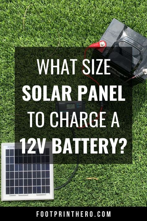 Discover the perfect 12V solar panel size for solar charging your 12V battery. Learn what size solar panel you need to make a fast solar 12V battery charger. Diy Solar Power System, Rv Solar Power, Alternative Energie, Small Solar Panels, 12v Solar Panel, Solar Battery Charger, Diy Solar Panel, Solar Energy Projects, Rv Solar