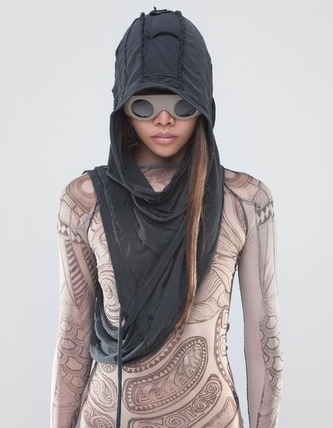 SHAWL HOOD HIGHER SELF Shawl With Hood, Post Apocalyptic Clothing, Apocalypse Fashion, Apocalyptic Clothing, Dystopian Fashion, Mode Steampunk, Post Apocalyptic Fashion, Sci Fi Fashion, Fest Outfits