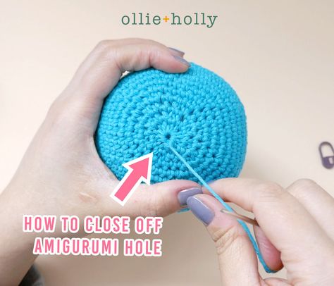 How To Close and Finish Off Amigurumi Hole - Ollie + Holly | Amigurumi Crochet Patterns Holly Crochet, Amigurumi Projects, Crochet Succulent, Nose Warmer, Cute Amigurumi, Crochet Eyes, Crochet Tutorials, Crochet Round, Free Halloween