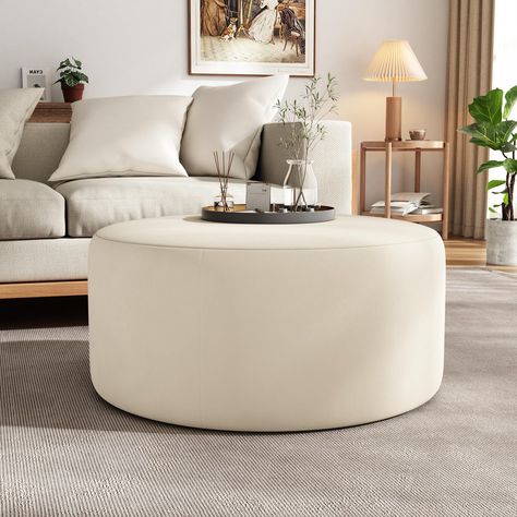 PRICES MAY VARY. 💌【24-Hour Service 】: Select an accessory that fits perfectly with your furniture. Measuring 30.00” W x 30.00” D x 16.00” H, this charming ottoman will transform your space effortlessly. We have a professional customer service team. If there is any problem, please visit our website Merax.com or contact us via this email: csr@merax.com. 💕【Versatile Functionality】: Use it as a footrest, casual seating, side table, or decorative piece—this ottoman adapts to your needs. Designed to Foam Frame, Velvet Footstool, Stylish Side Table, Contemporary Glam, Casual Seating, Modern Ottoman, Velvet Ottoman, Round Ottoman, Ottoman Coffee Table