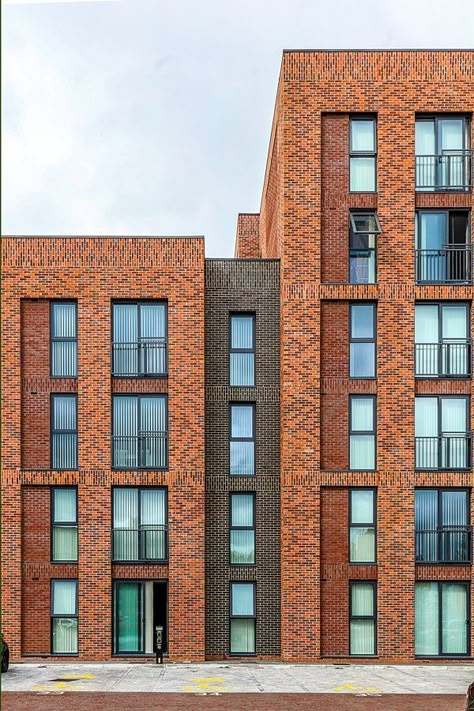 Brick And Metal Facade, Red Brick Architecture, Red Brick Facade, Clay Pavers, Brick Detail, Facade Architecture Design, Facade Cladding, Architecture Concept Diagram, Brick Architecture