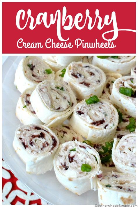 Cranberry Cream Cheese Pinwheels Cranberry Cream Cheese Pinwheels, Cream Cheese Pinwheels, Cream Cheese Roll Up, Cheese Pinwheels, Pinwheel Appetizers, Cream Cheese Rolls, Thanksgiving Appetizer Recipes, Cranberry Cream Cheese, Cranberry Cheese