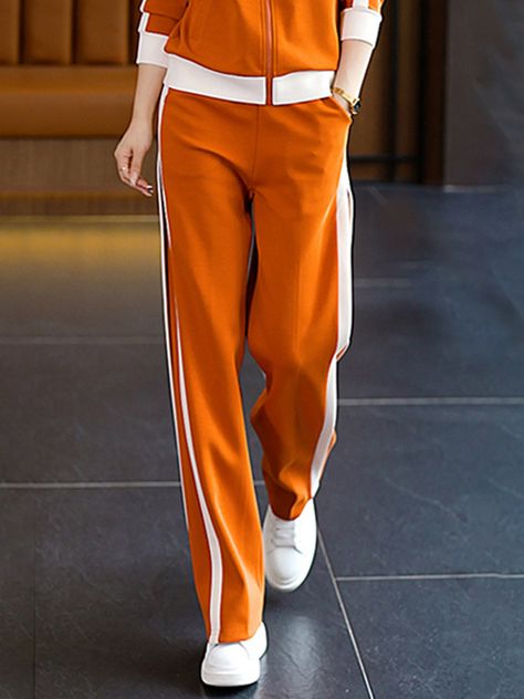 Buy Inexpensive Sweatpants & Joggers at Stylewe online store, SPU: 11JSW14FE1F, Color: Orange, Edition type:Regular Fit, Thickness:Regular. Beaded Party Dress, Mid Waist Pants, Half Sleeve Blouse, Deadly Sins, Women's Casual Style, Plaid Fashion, Joggers Womens, Type Of Pants, Workout Jacket