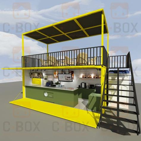 Shipping Container Cafe, Flat Pack Homes, Container Coffee Shop, Container Restaurant, Mobile Coffee Shop, Container Cafe, 40ft Container, Container Bar, Coffee Container