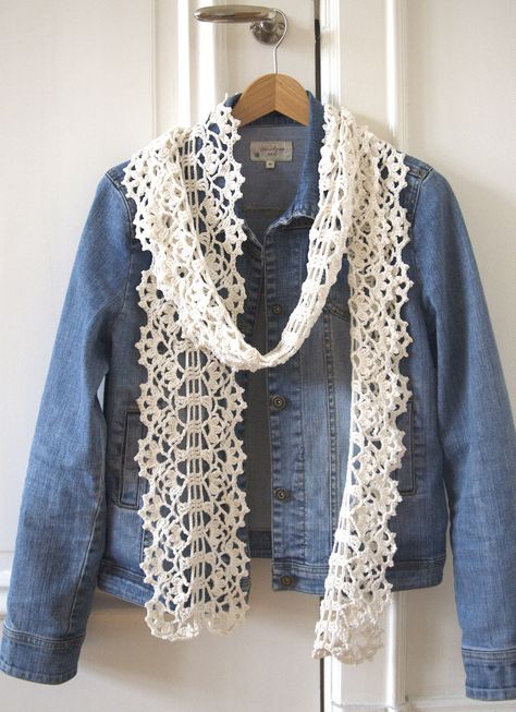 Crocheted scarf | Flickr - Photo Sharing! Lacy Scarf, Skirt Diy, Poncho Crochet, Confection Au Crochet, Crocheted Lace, Lace Scarf, Scarf Crochet Pattern, Crochet Cowl, Love Crochet