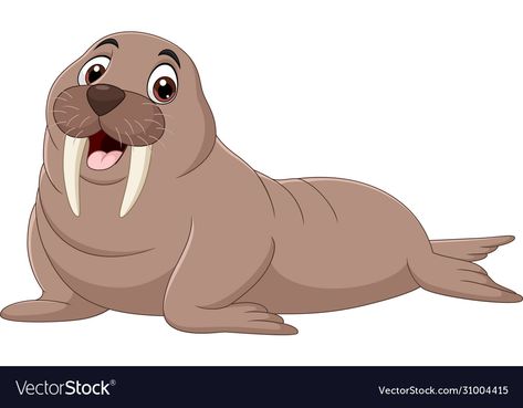 Walrus Clipart, Walrus Cartoon, Walrus Drawing, Cartoon Walrus, Walrus Illustration, Funny Walrus, Baby Walrus, Winter Crafts Preschool, Alice In Wonderland Drawings