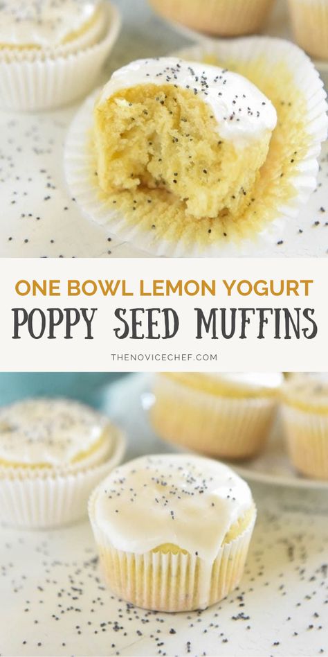 Lemon Yogurt Muffins, Nutella Muffin, Poppyseed Muffins, Muffins Breakfast, Yogurt Muffins, Seed Muffins, Moist Muffins, Spring Recipe, Citrus Recipes