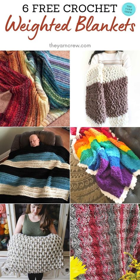 Crochet Weighted Blanket, Crotchet Blanket Patterns, Diy Weighted Blanket, Crochet Images, Weighted Blanket Diy, Making A Weighted Blanket, Scrap Yarn Crochet, Pattern Weights, Weighted Blankets