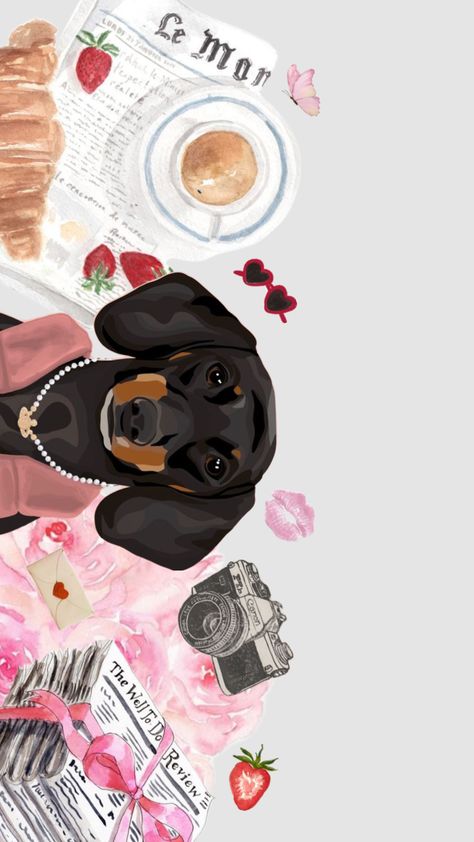 #dachshund #dogloversofshuffles Dachshund Wallpaper, Dachshund Illustration, Weenie Dogs, Inspirational Quotes Pictures, Dachshund Lovers, Birthday Wishlist, Cute Profile Pictures, Sausage Dog, Animal Wallpaper