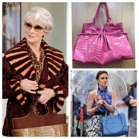 Maybe you've never heard of Nancy Gonzalez, maybe you have. Whatever the case you've probably seen one of her bags on a celebrity's arm. Like Meryl Streeps in Devil Wears Prada and both Leighton and Blake from Gossip Girl. Our Gonzalez was $850 and now with 30% off it's $595!! Celebrity Arms, Nancy Gonzalez, Devil Wears Prada, Gossip Girl, And Now, Designer Handbags, Marc Jacobs, Prada, Shoulder Bag