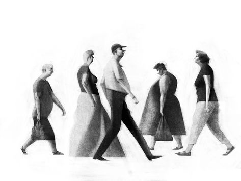 Studies of people walking // by Sukanto Debnath Render People, People Cutout, Cut Out People, People Png, Walking People, Silhouette People, Architecture People, People Figures, Architecture Collage