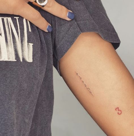 Single Needle Tattoo Script, Minimalist Tattoo Arm Woman, Back Of Elbow Tattoos For Women Small, Small Name Tattoos For Women, Minimalist Name Tattoo, Tiny Arm Tattoos For Women, Tiny Name Tattoo, Minimalist Arm Tattoos For Women, Dainty Name Tattoos