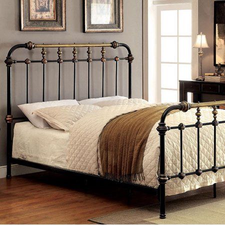 Metal Twin Bed, Queen Metal Bed, Bed Contemporary, Black Metal Bed, Eastern King Bed, Spindle Bed, Lit King Size, Curved Headboard, Dekorasi Kamar Tidur