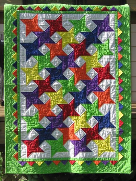 So pretty Star Quilt Pattern, Prairie Points, Cottage Quilt, Quilt Care, Lap Quilts, Star Quilt Patterns, Star Quilts, Scrappy Quilts, Star Quilt