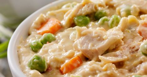 Slow Cooker Chicken À La King Chicken Ala King, Chicken A La King Recipes, Ala King, Pioneer Woman Chicken, Creamy Chicken Dish, Slow Cooker Chicken Pot Pie, Chicken A La King, Chicken Pot Pie Soup, Pot Pie Soup