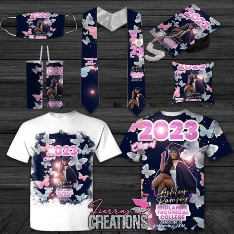 Graduation Preparation, Senior Year Diy, Graduation Class Of 2023, Custom Bible Cover, Custom Sports Shirts, Graduation Shirts For Family, 3d Shirts, Kids Outfits Daughters, Diy Graduation Gifts