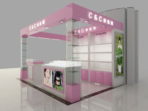 Kiosk Ideas Mall, Cosmetic Kiosk Design Mall, Mall Kiosk Ideas Retail, Kiosk Design Mall, Mobile Kiosk, Booth Design Exhibition, Make Up Salon, Event Booth Design, Mall Kiosk